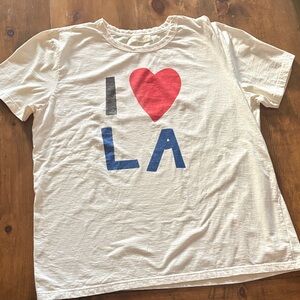 imogene + willie Graphic Tee with Red and Blue Design